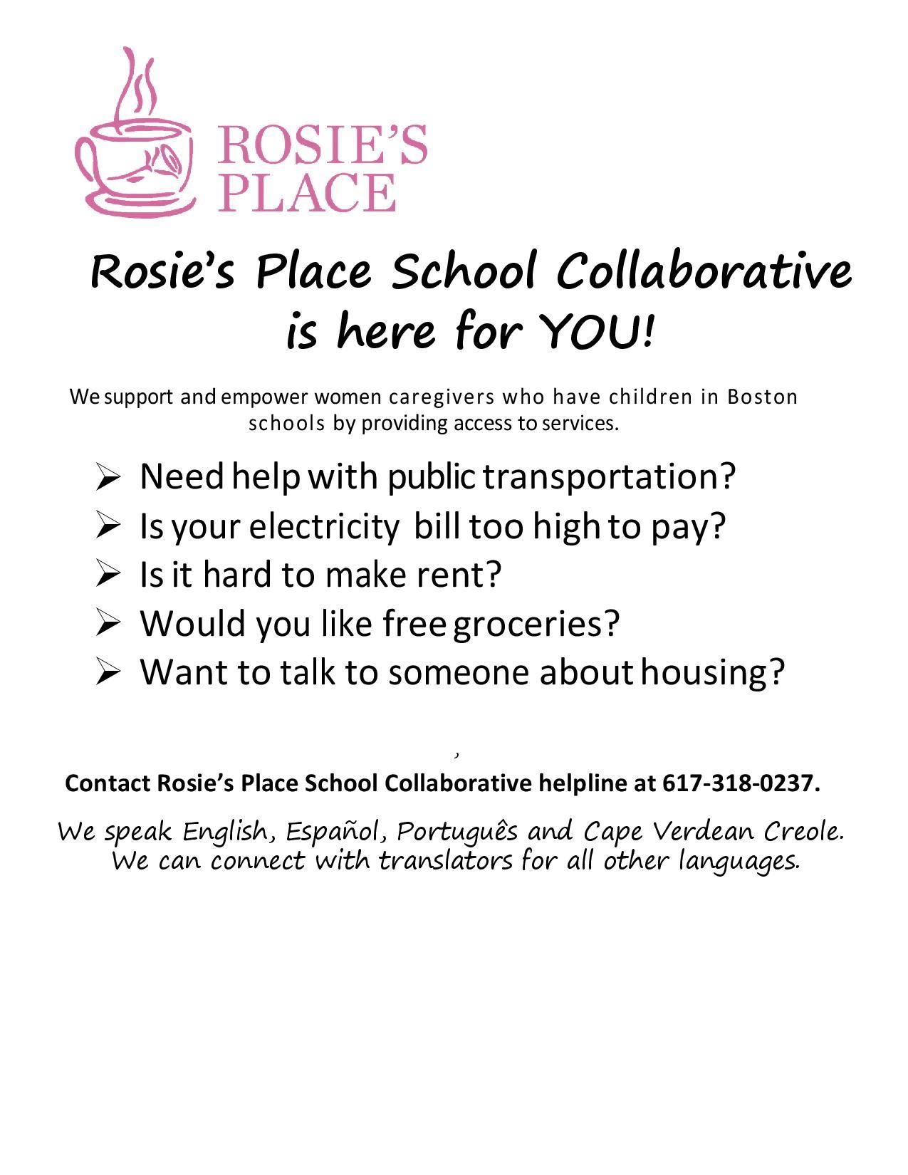 Rosie's Place School Collaborative 1 
